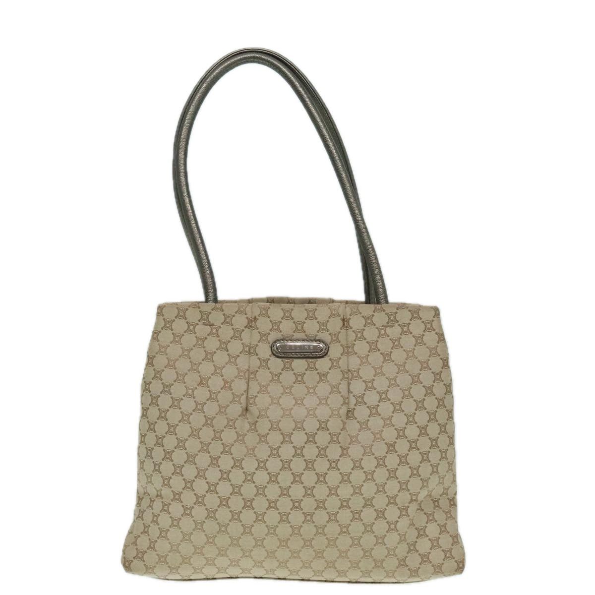 Celine CELINE Macadam Canvas Shoulder Bag Beige Gold Size ONE SIZE - 13 Thumbnail