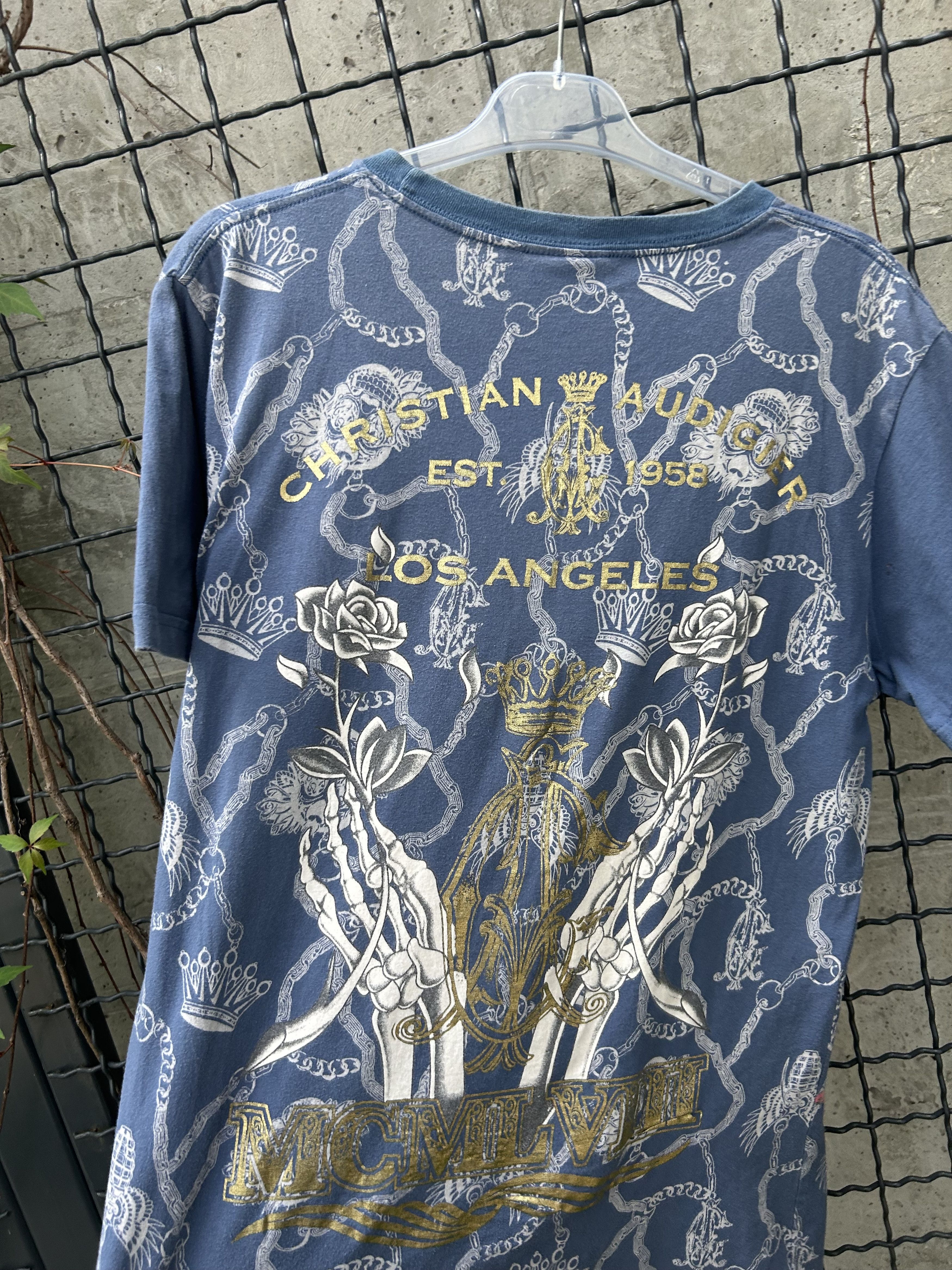 Christian Audigier Vintage 2000s Christian Audigier Ed Hardy Tattoo T-shirt Size US L / EU 52-54 / 3 - 9 Thumbnail