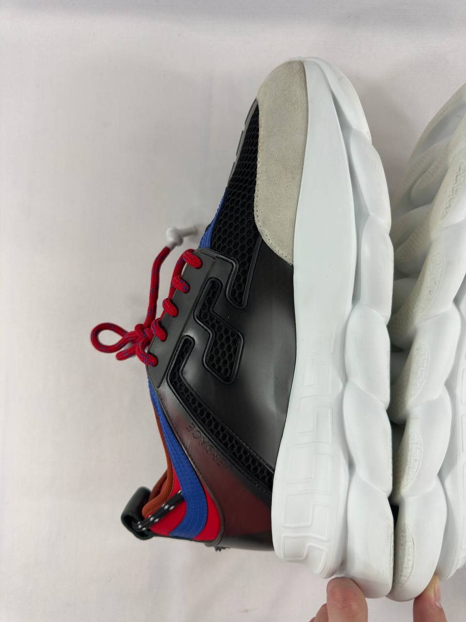 Versace Versace Chain Reaction Red Blue Black Sneakers Size US 11 / EU 44 - 13 Thumbnail