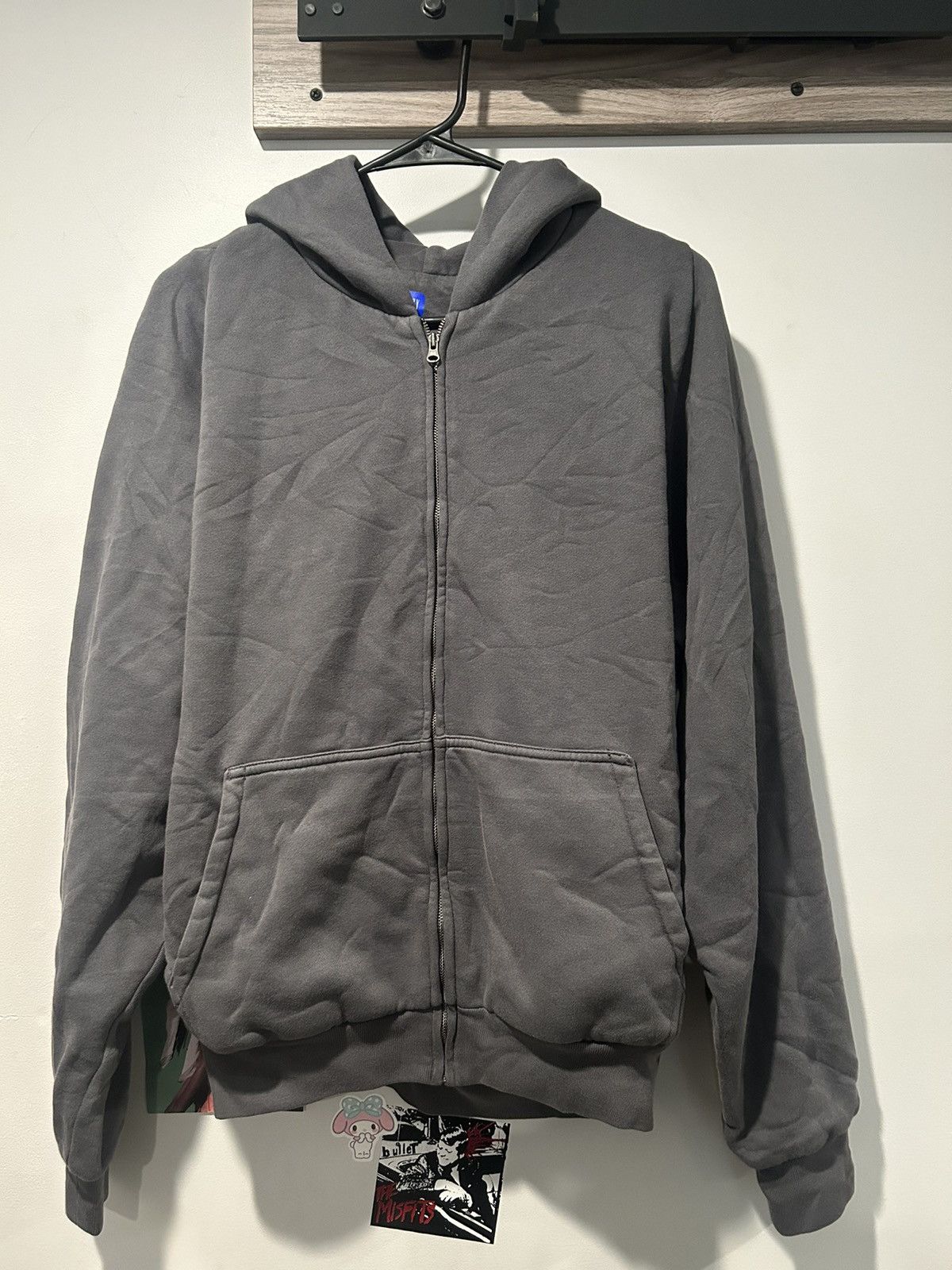Balenciaga Yeezy Gap zip up hoodie Dark Grey M | Grailed