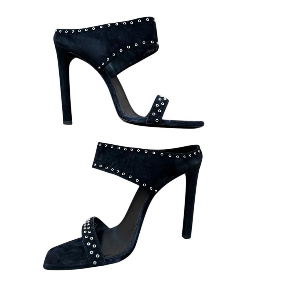 Yves Saint Laurent Saint Laurent Leather Mica 105 Stud Mule Black Size 6.5 Size US 6.5 / IT 36.5 - 5 Thumbnail