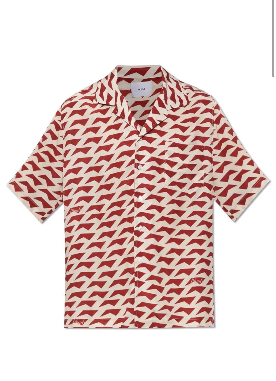 Rhude Rhude geometric-pattern satin twill shirt Size US M / EU 48-50 / 2 - 1 Thumbnail