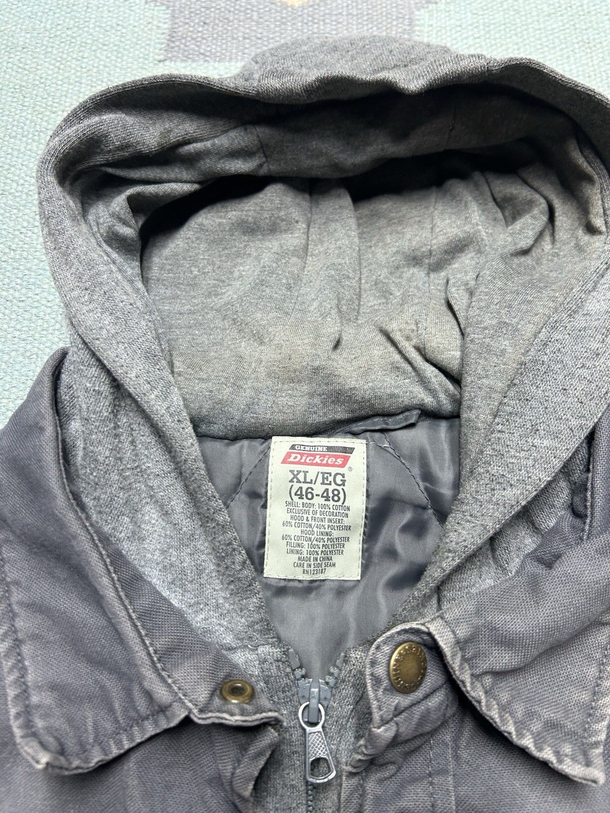 Vintage Vtg dickies hooded canvas work jacket distressed quilted XL Size US XL / EU 56 / 4 - 9 Thumbnail