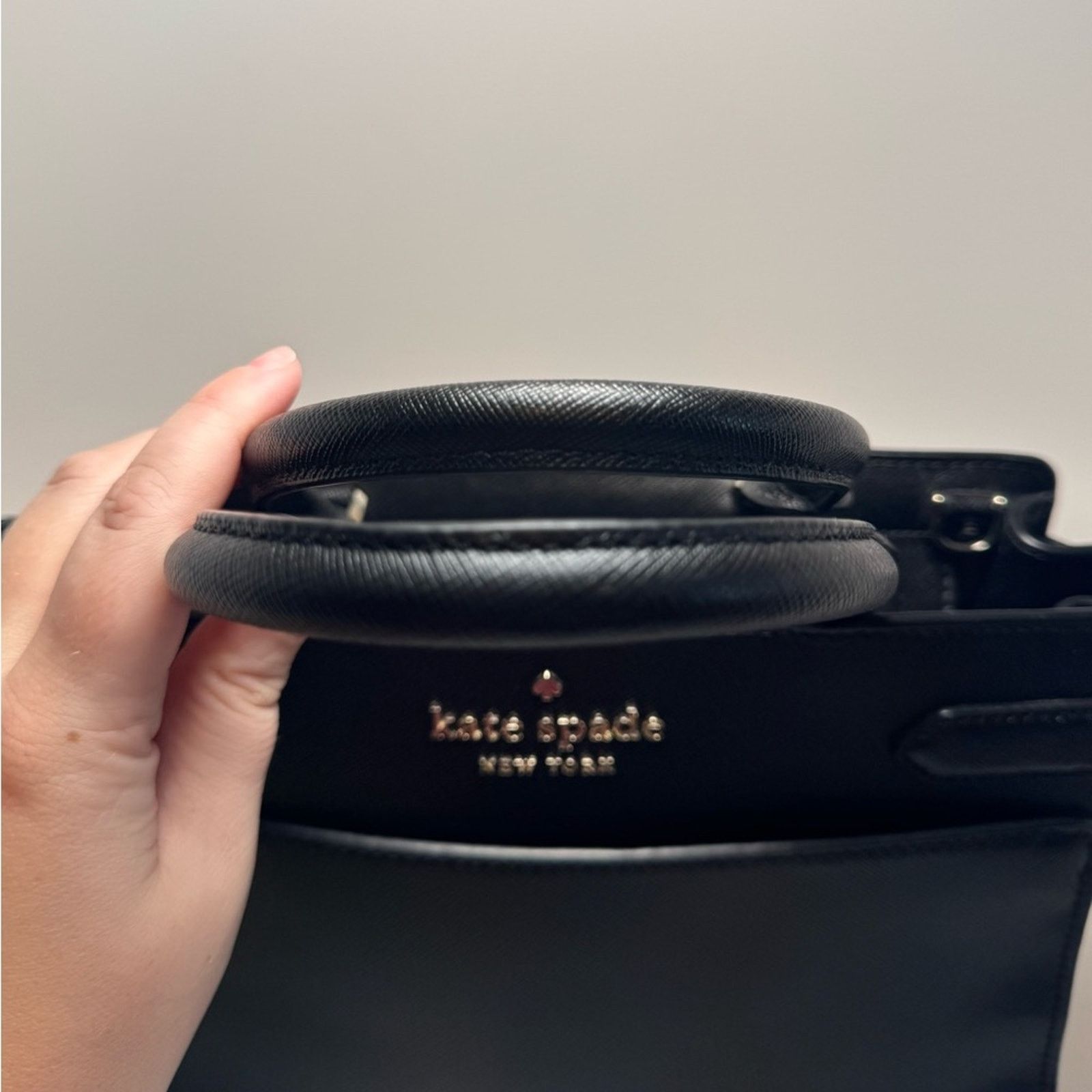 Kate Spade Kate Spade Large Staci Satchel Black Crossgrain Leather Size ONE SIZE - 10 Thumbnail