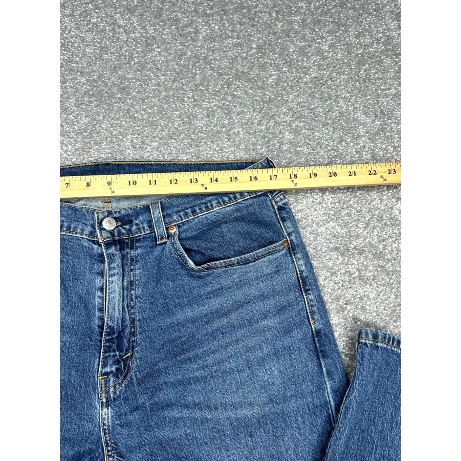 Levi's Levi's 505 Jeans Mens Regular Straight Fit Blue Denim Cotton Stretch 34x30 Inseam 30 5-Pocket Button Zip Size US 33 - 3 Thumbnail