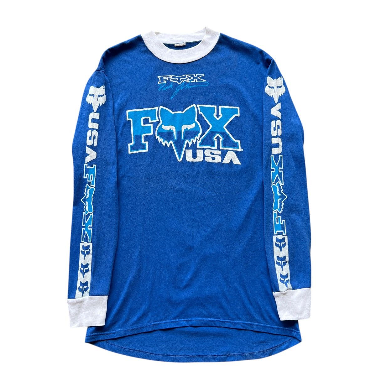Fox Racing 🔥 Rare Vintage Fox Usa Racing RICK JOHNSON Jersey Size US L / EU 52-54 / 3 - 1 Thumbnail