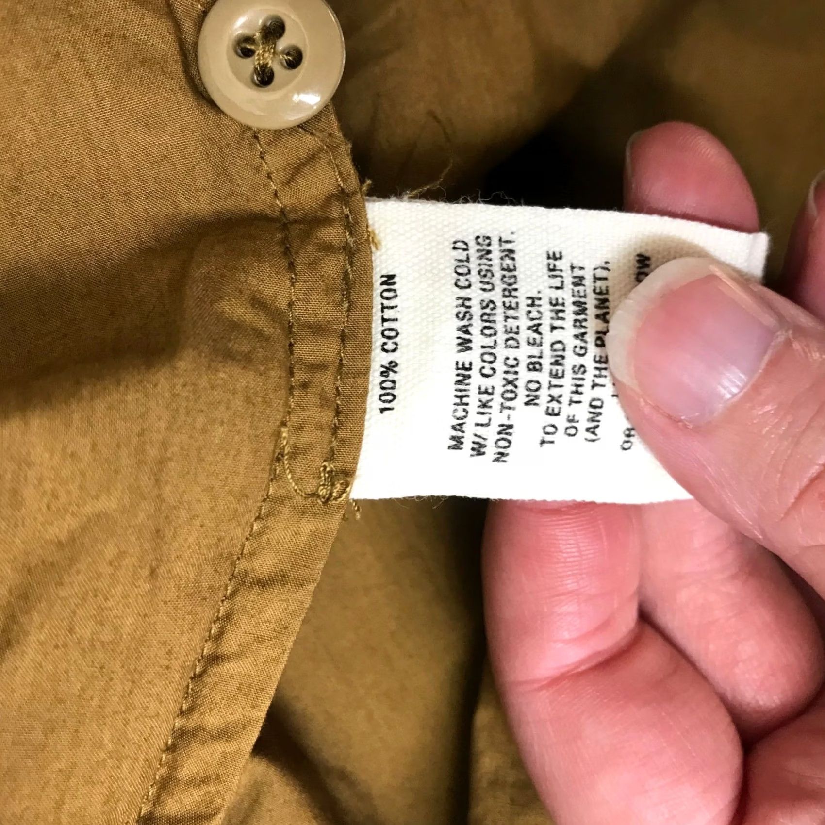 Alex Mill ALEX MILL Wash & Go Popover Shirt Womens XS Ochre Brown Cotton Blouse Size XS / US 0-2 / IT 36-38 - 8 Thumbnail