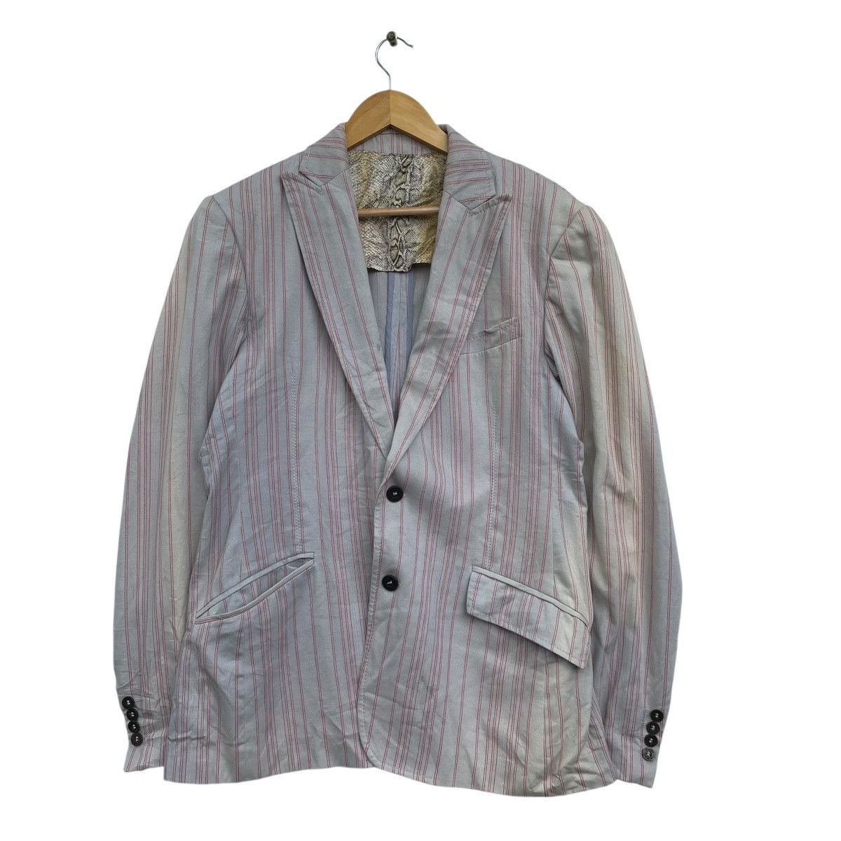 Just Cavalli × Roberto Cavalli 💥Vintage Faded Just Cavalli Blazer Jacket Size US M / EU 48-50 / 2 - 1 Thumbnail
