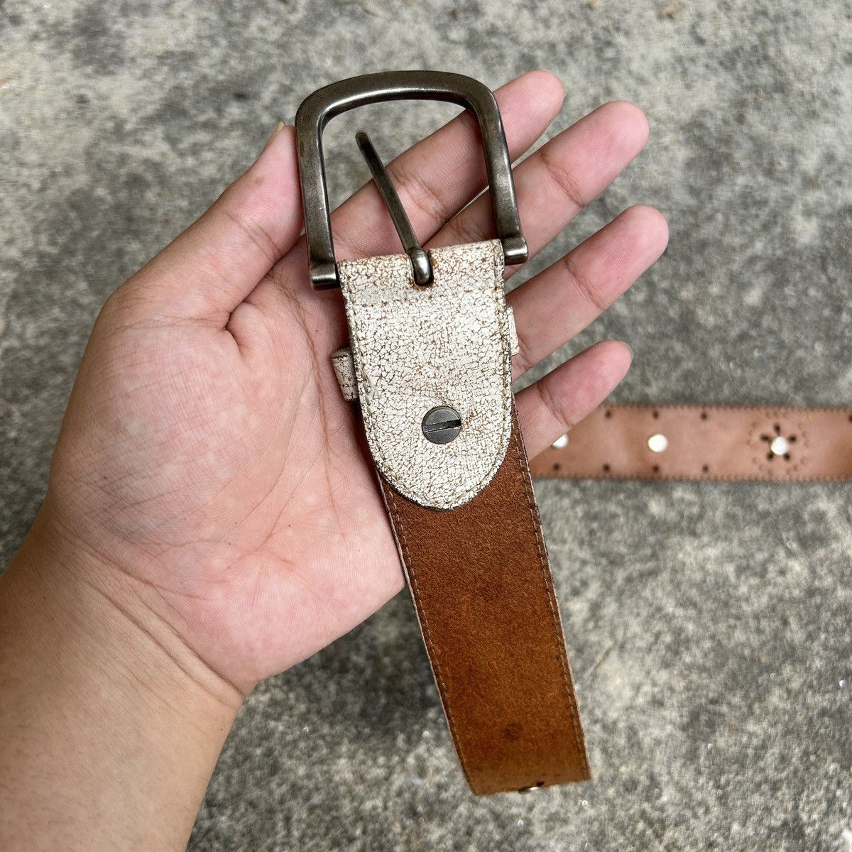 Vintage Vintage studded leather belt (Ka-pi-tal Style) Size ONE SIZE - 15 Thumbnail