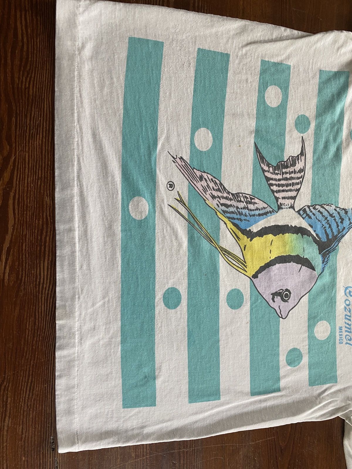 Vintage Vintage 80’s Cozumel Mexico Fish Stripes Single Stitch Tee Size US L / EU 52-54 / 3 - 10 Thumbnail