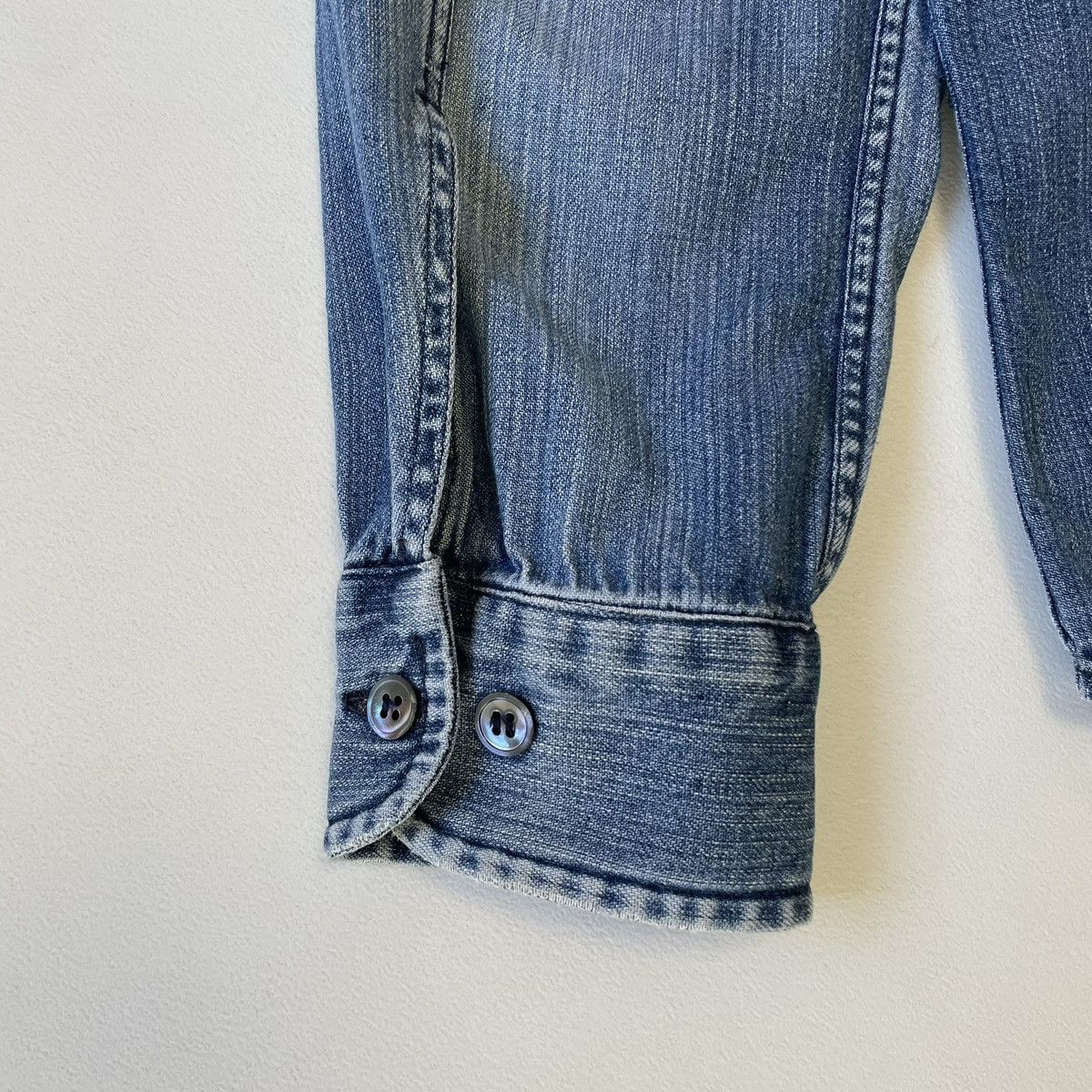 Helmut Lang 1998 Washed Blue Denim Military Shirt Size US M / EU 48-50 / 2 - 15 Thumbnail