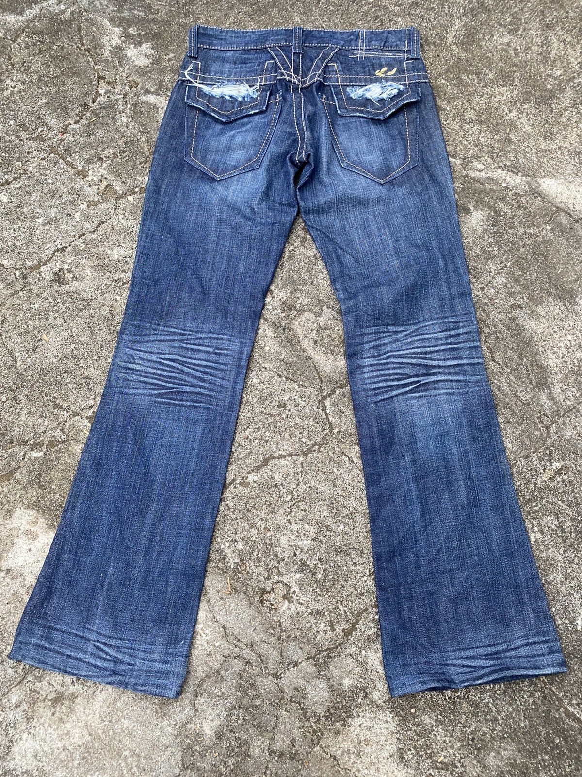 Marithe + Francois Girbaud Mfg Flared Jeans Size 28" / US 6 / IT 42 - 2 Thumbnail
