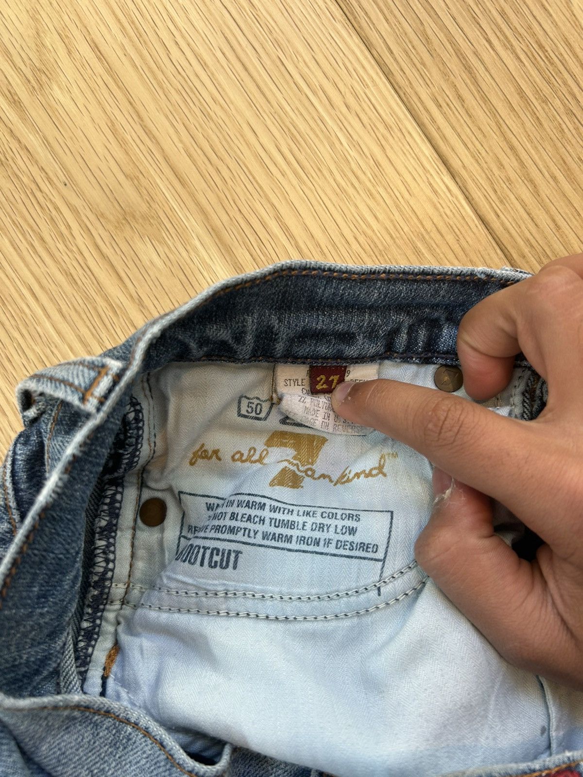 7 For All Mankind × Japanese Brand 7 for all mankind flared jeans Size US 28 / EU 44 - 4 Thumbnail