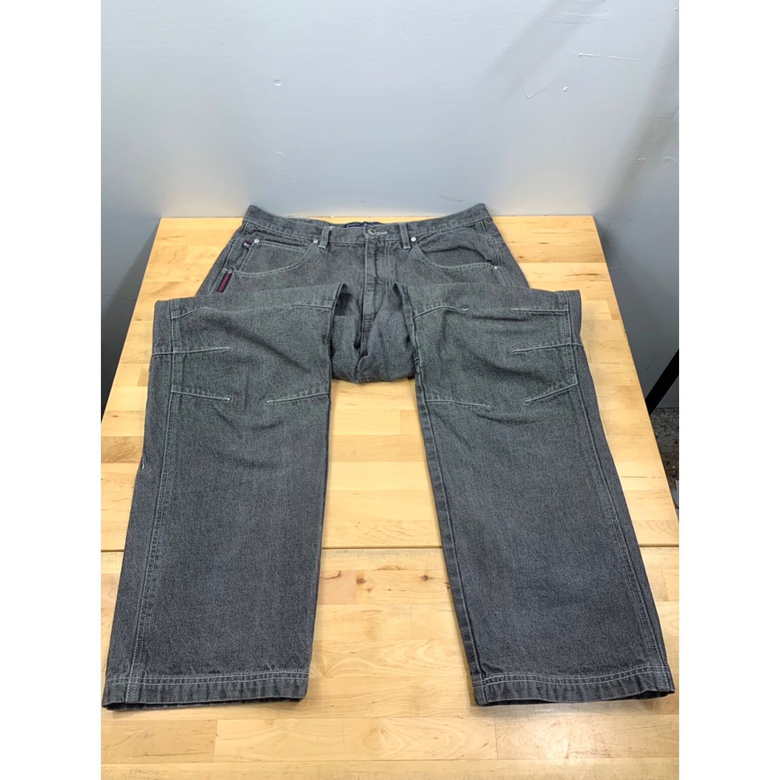 Phat Farm VINTAGE Phat Farm Denim Jeans 34x32 Black Loose Baggy Jeans Men 34 Inseam 32 Hip Hop Style Size US 34 / EU 50 - 2 Thumbnail