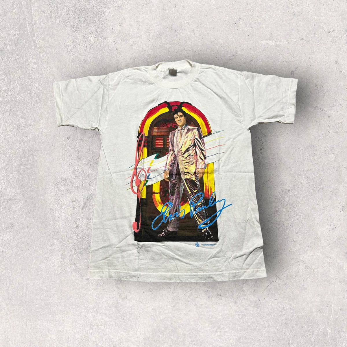 Band Tees × Vintage Vintage Elvis Presley tee Size US L / EU 52-54 / 3 - 1 Thumbnail