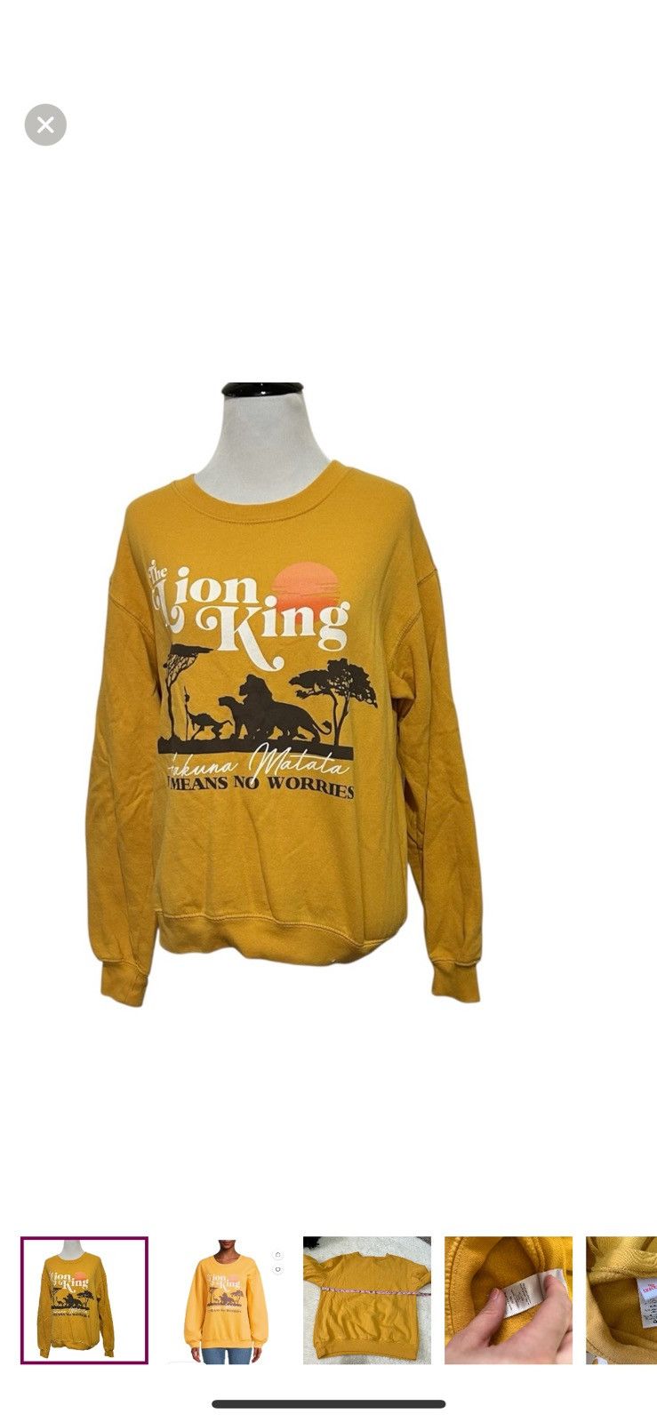 Disney Disney XS the lion king crewneck sweatshirt Size XS / US 0-2 / IT 36-38 - 1 Thumbnail