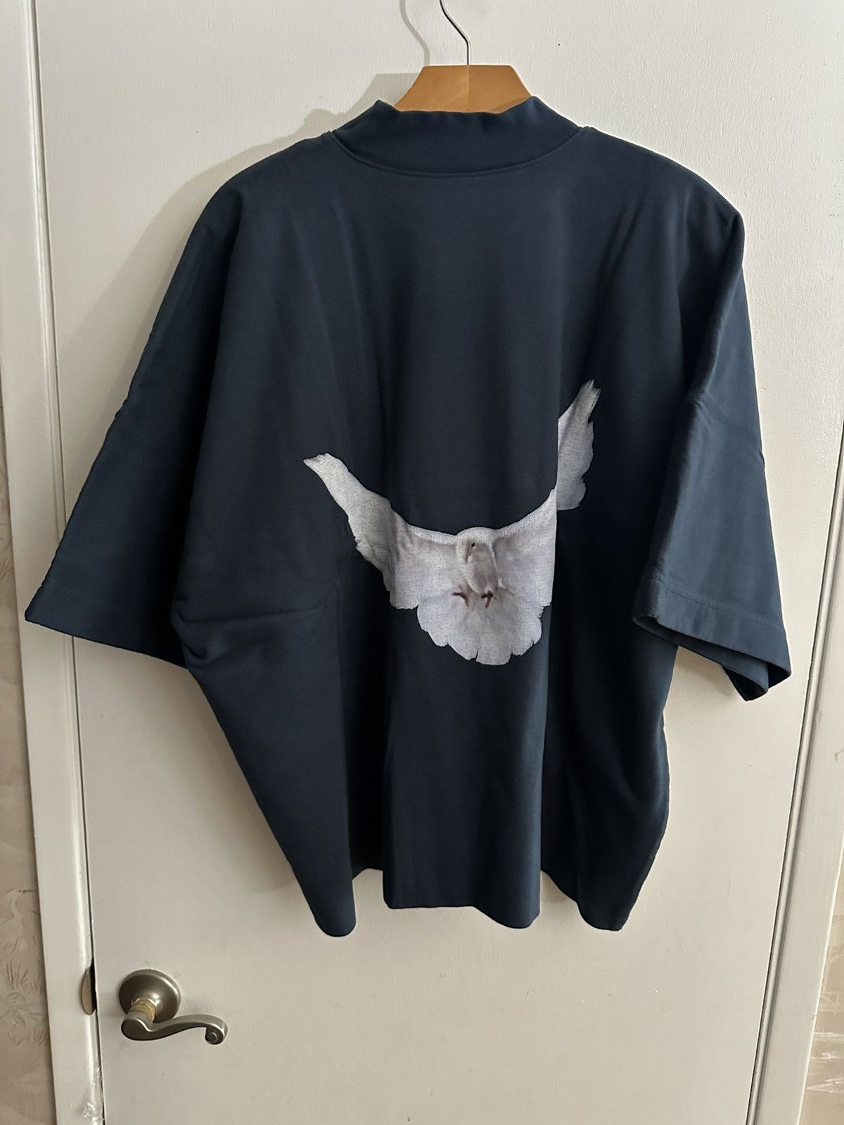Yeezy gap Balenciaga dove no seam t shirt dark blue small