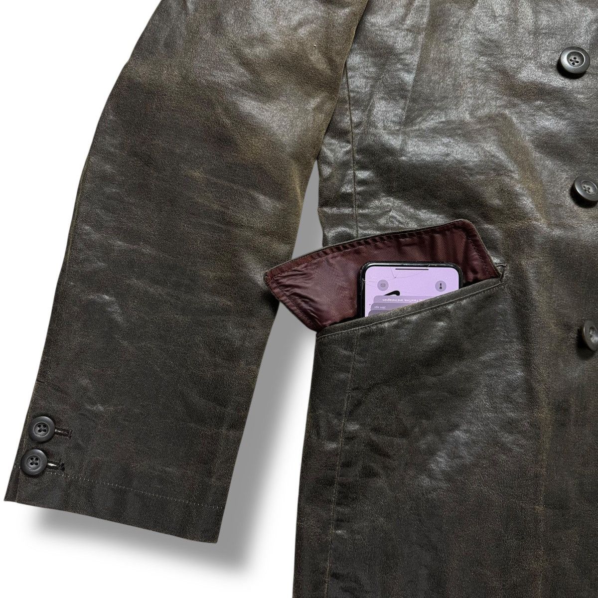 Tornado Mart Tornado Mart Sheep Leather Trench Coat Jacket Size US XL / EU 56 / 4 - 13 Thumbnail