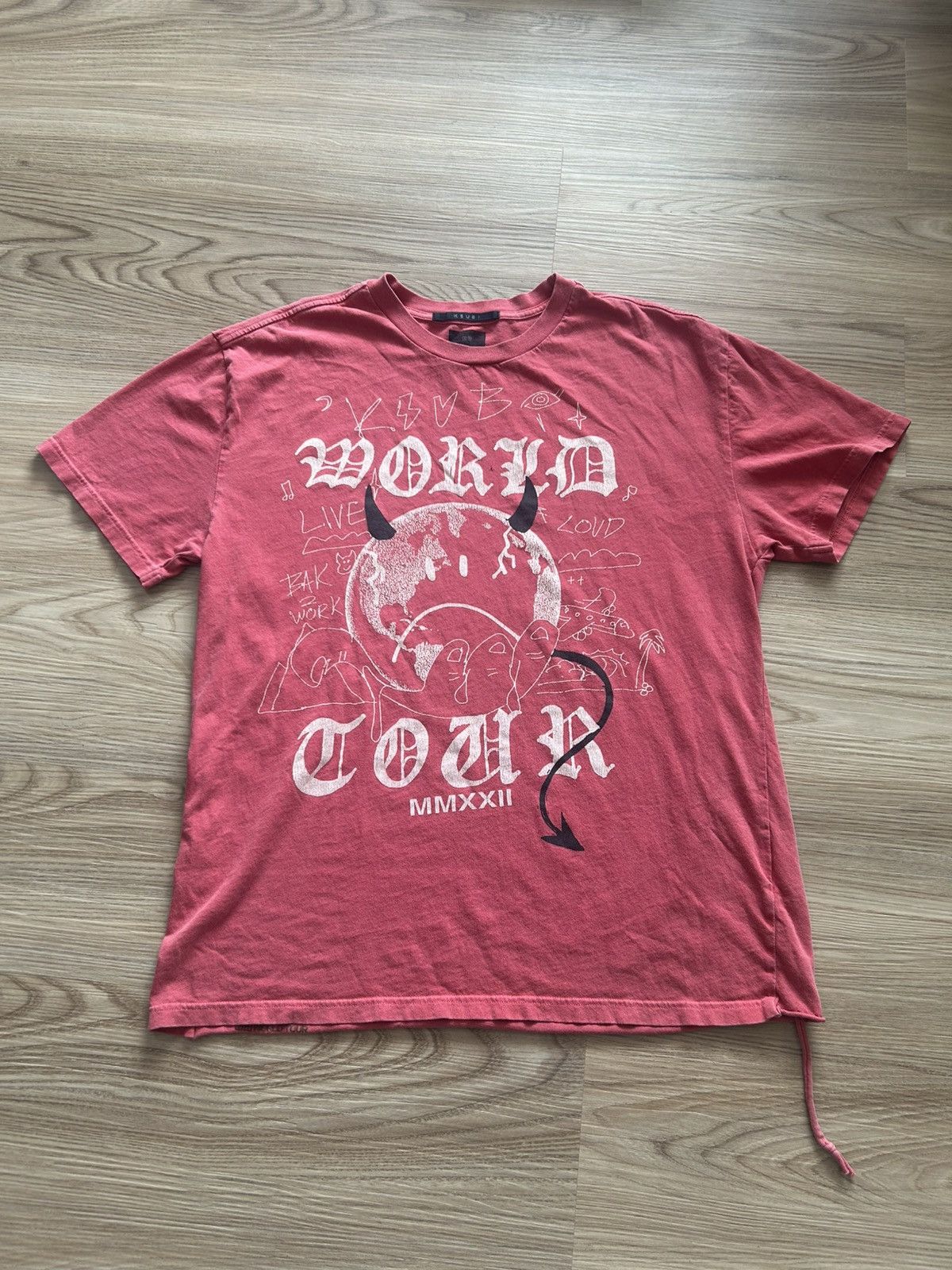 Ksubi Ksubi world tour Metal tee size Medium Red Size US M / EU 48-50 / 2 - 1 Thumbnail