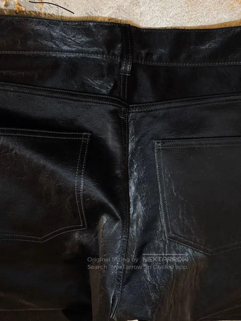 Saint Laurent Paris Saint Laurent Paris Brown Leather Flared Pants with Ripple Size US 28 / EU 44 - 3 Thumbnail