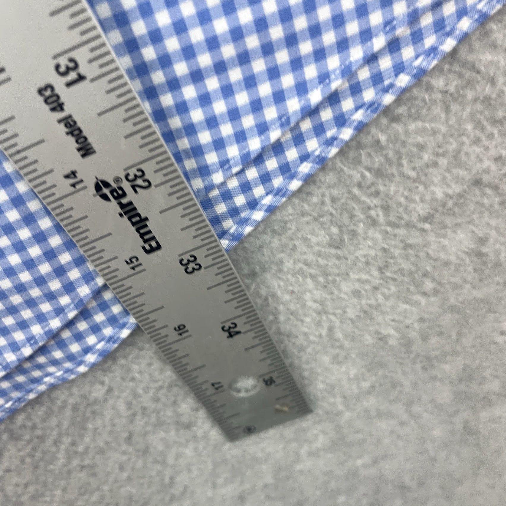 Brooks Brothers Brooks Brothers Work Shirt Men 18 35 Blue Gingham Madison Fit Supima Cotton Shirt Dress Shirt Non-Iron Wrinkle-Free Button-Down Size US XXL / EU 58 / 5 - 7 Thumbnail