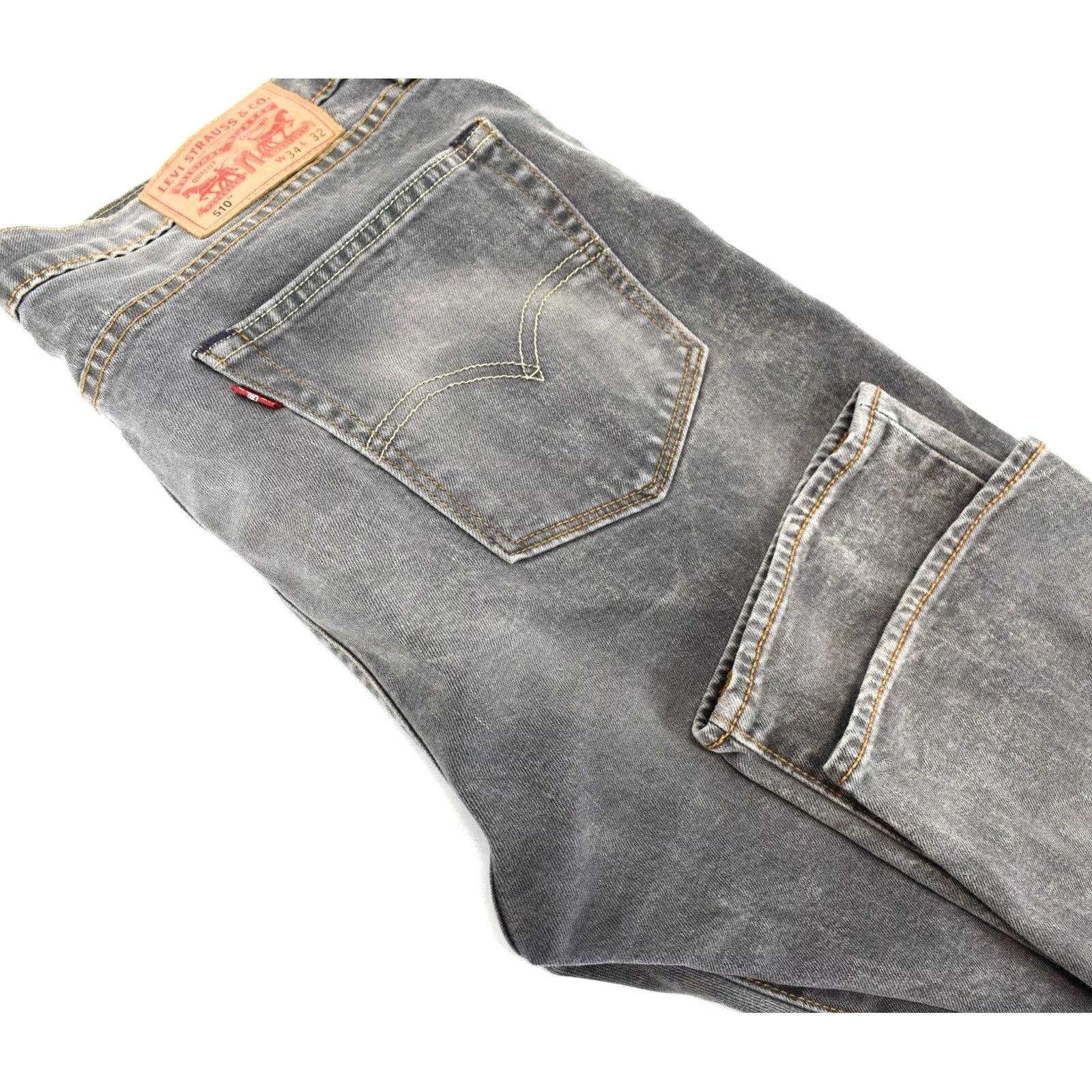 Levi's Levi's 510 Jeans Men's Slim Fit Gray Denim Pants W34/L32 Size US 34 / EU 50 - 5 Thumbnail