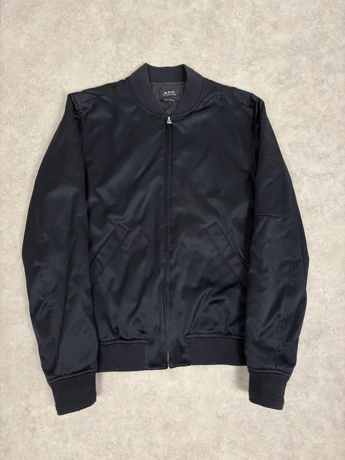 A.P.C. A.P.C. Black Nylon Zip-Pocket Bomber Jacket Size US S / EU 44-46 / 1 - 1 Thumbnail