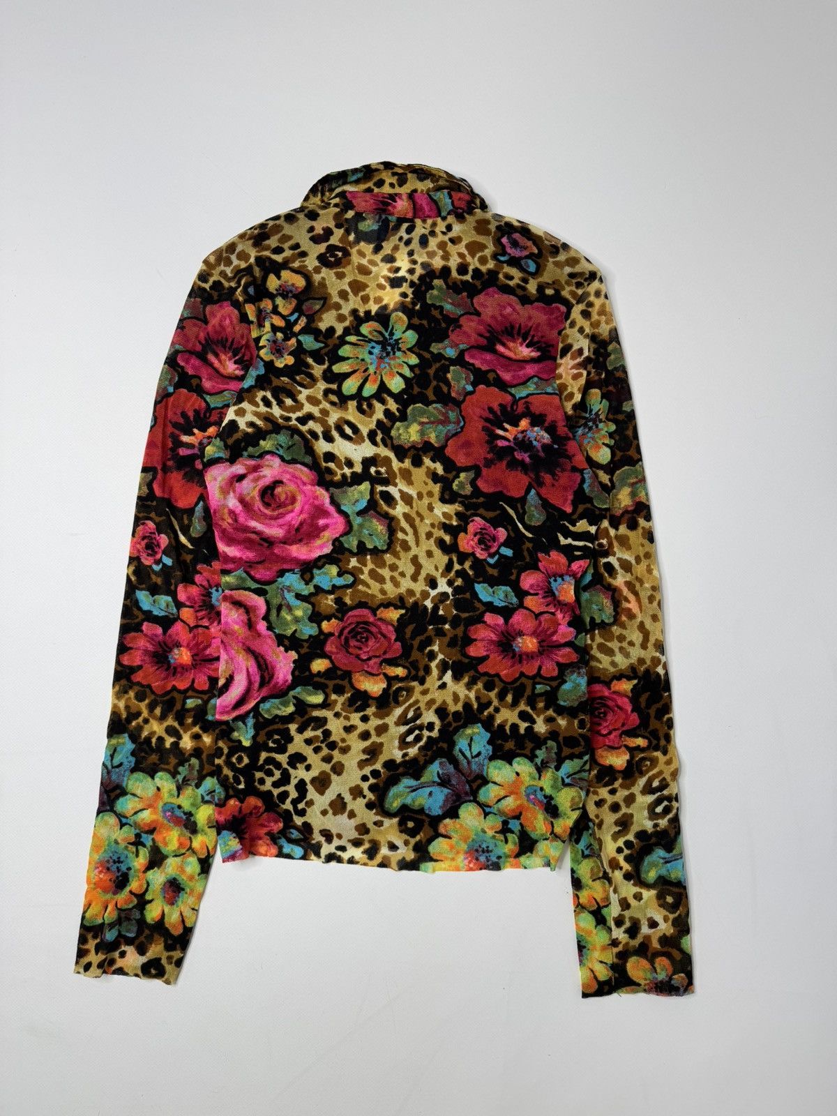 Kenzo Vintage 90s rare Floral Kenzo Jeans Mesh shirt gaultier vibe Size XL / US 12-14 / IT 48-50 - 2 Thumbnail