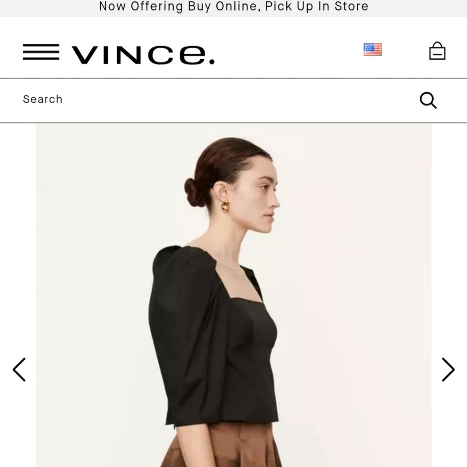 Vince Vince puffed square neck top size 12 bnwt Size XXL / US 16-18 / IT 52-54 - 4 Thumbnail