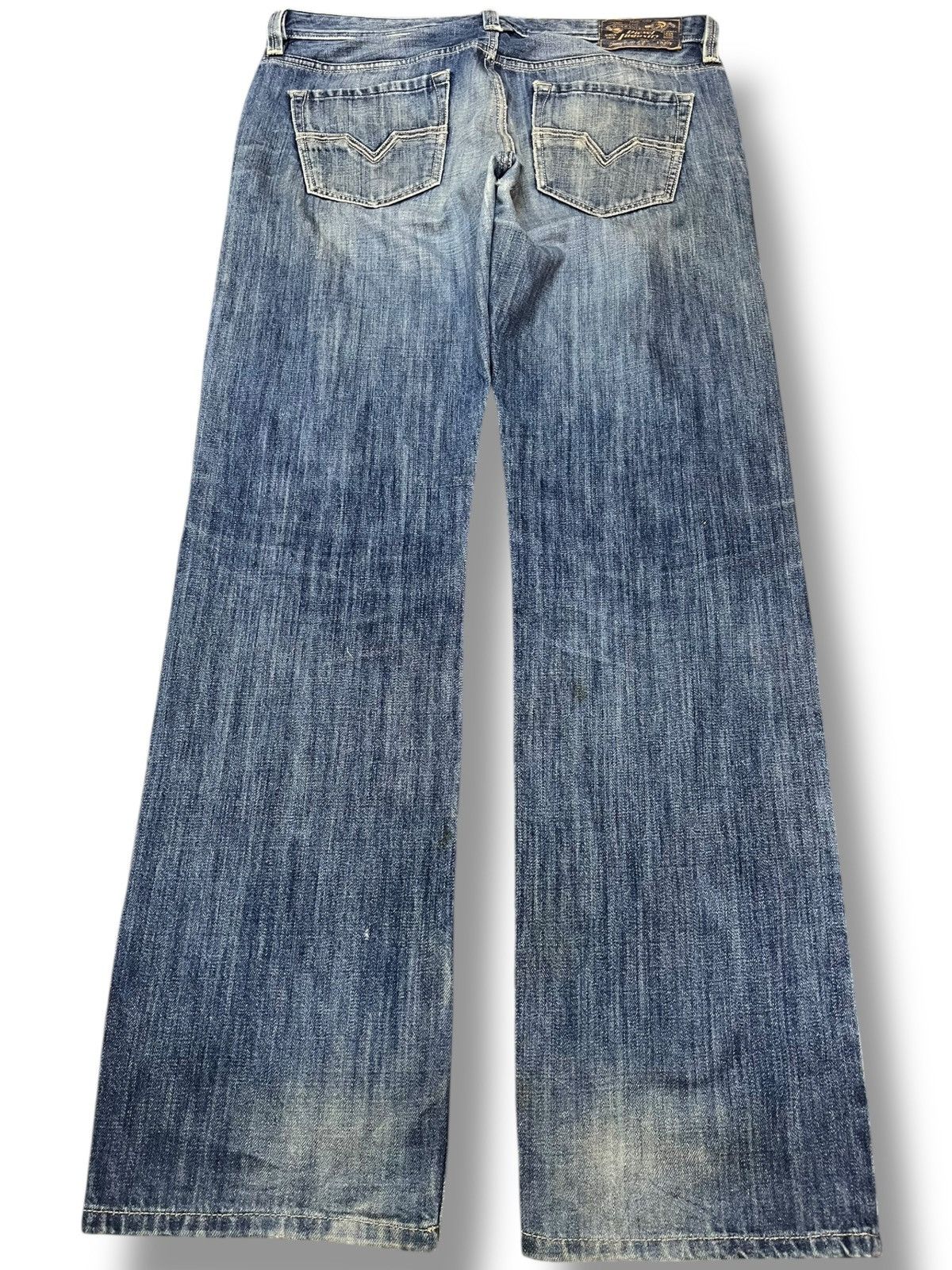 Diesel × Diesel Black Gold Vintage Diesel Larkee Mudwash Faded Denim Size US 35 - 3 Thumbnail