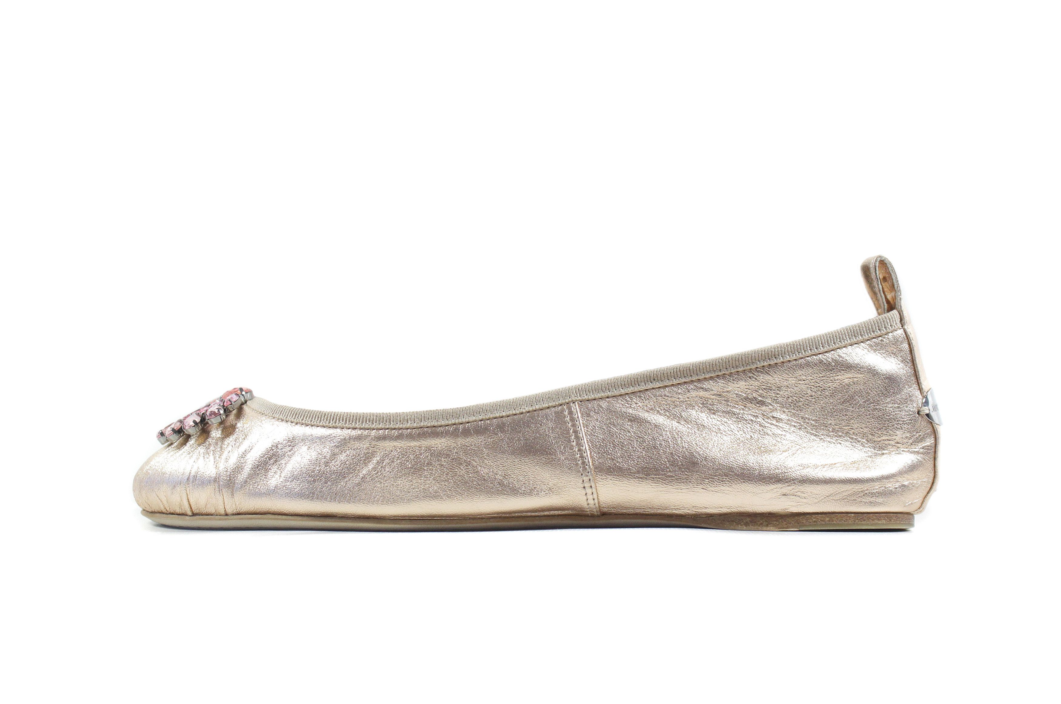Jimmy Choo Rocks Leather Ballet Vintage Y2K Size US 9.5 / IT 39.5 - 1 Thumbnail