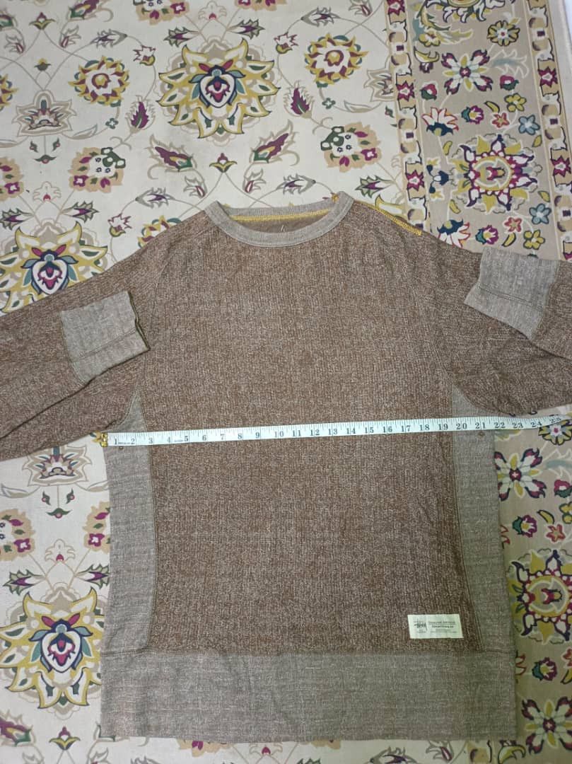 Japanese Brand × Stussy Stussy Crewneck Sweatshirt Knitted Brown Size US M / EU 48-50 / 2 - 4 Thumbnail