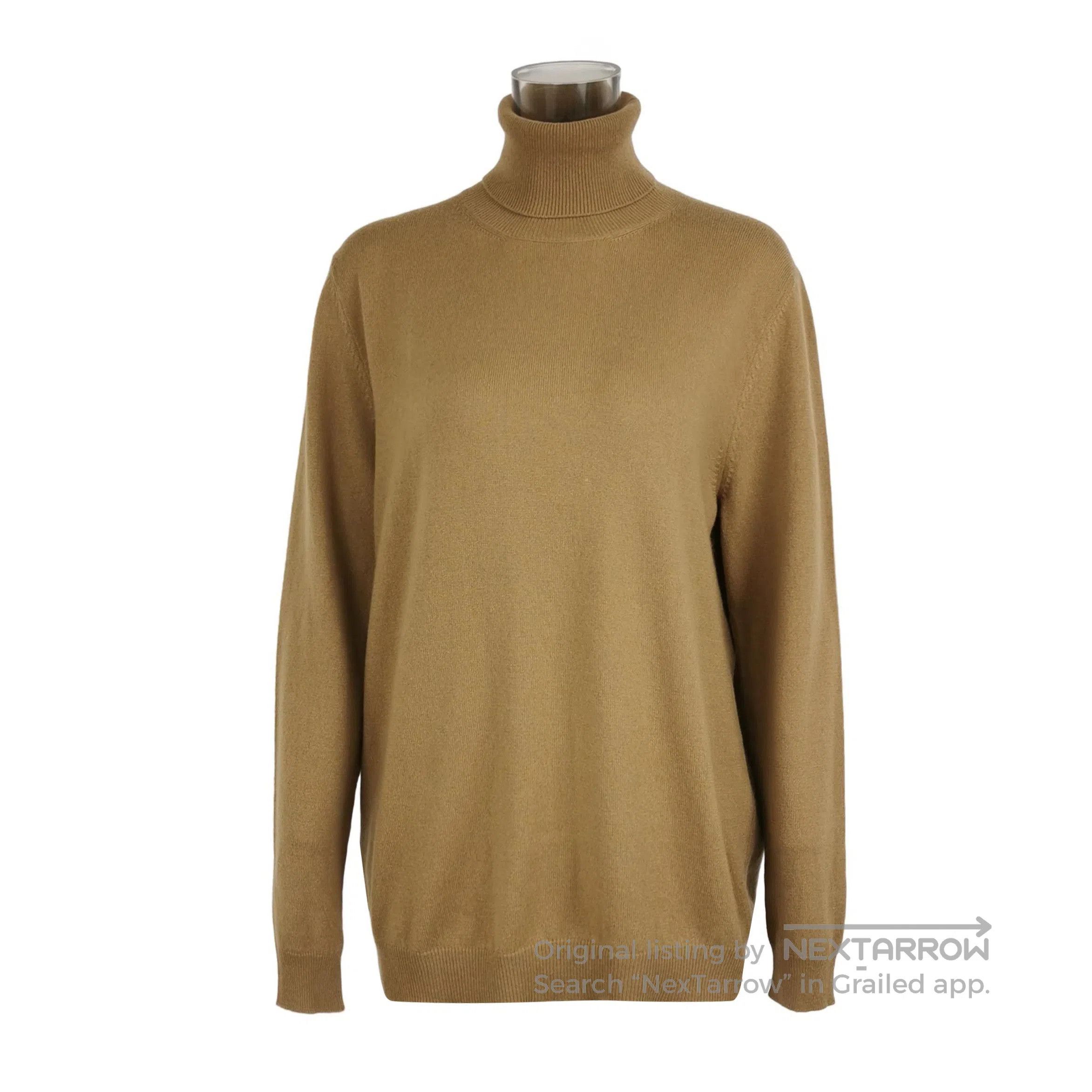 Prada Cashmere Turtleneck Sweater in Beige .