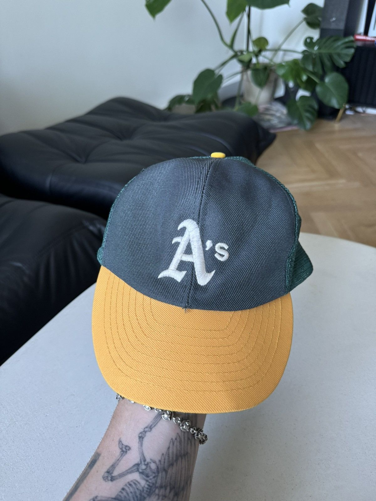 MLB Vintage 90s Trucker Hat Otto MLB Oakland Athletics A’s Cap Size ONE SIZE - 1 Thumbnail