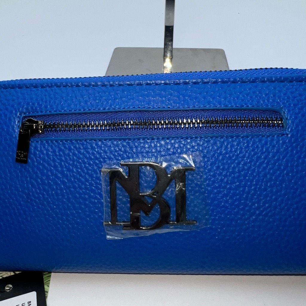 Badgley Mischka Badgly Mischka Faux Leather Long Zip around Wallet in Electric Blue Size ONE SIZE - 11 Thumbnail