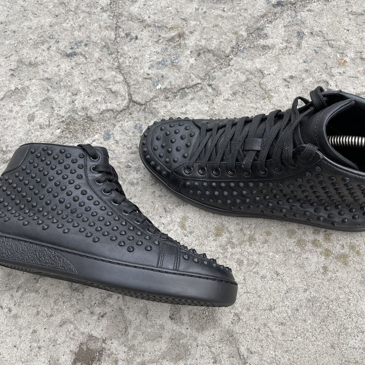 Gucci Vintage Gucci Spike Studded Leather Sneakers Black 37 Size US 7 / IT 37 - 11 Thumbnail