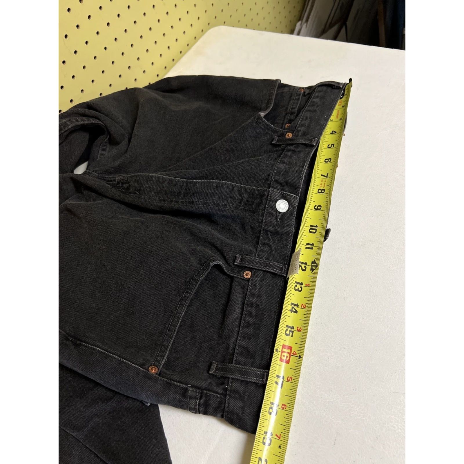 Levi's VINTAGE Levi's 505 Jeans Men Regular 38x32 Black Straight Denim Pants 90s USA 90s Hipster Comfortable Pockets Belt Loops Size US 38 / EU 54 - 4 Thumbnail