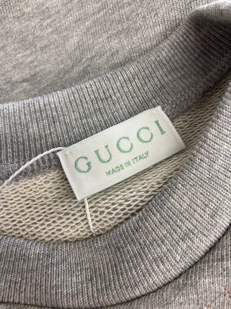 Gucci Gucci Size12 Gray diamond-embled round-neck sweatshirt Size XS / US 0-2 / IT 36-38 - 5 Thumbnail