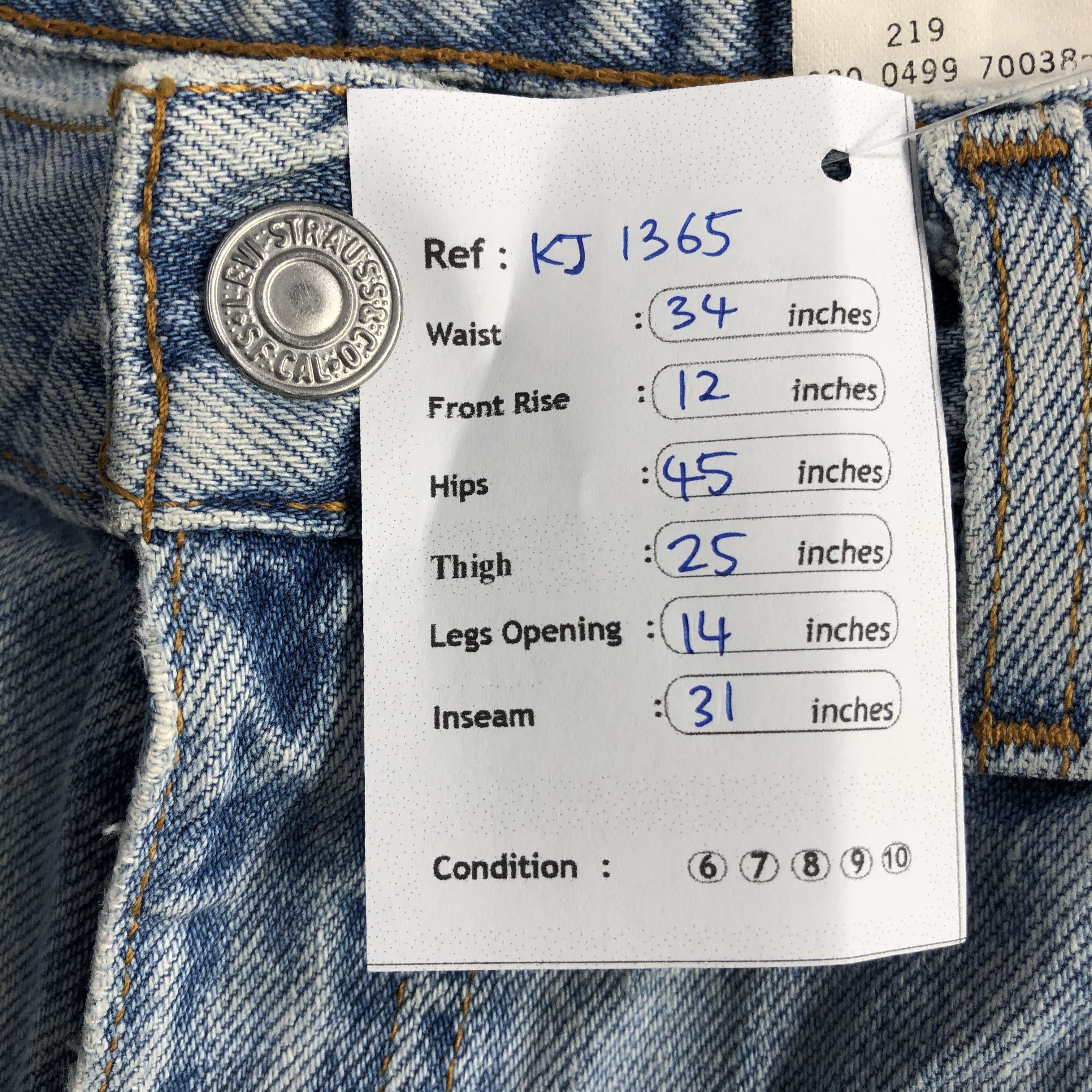 Levi's Vintage 90s Levis 550 Jeans Medium Wash Denim KJ1365 Size US 34 / EU 50 - 12 Thumbnail