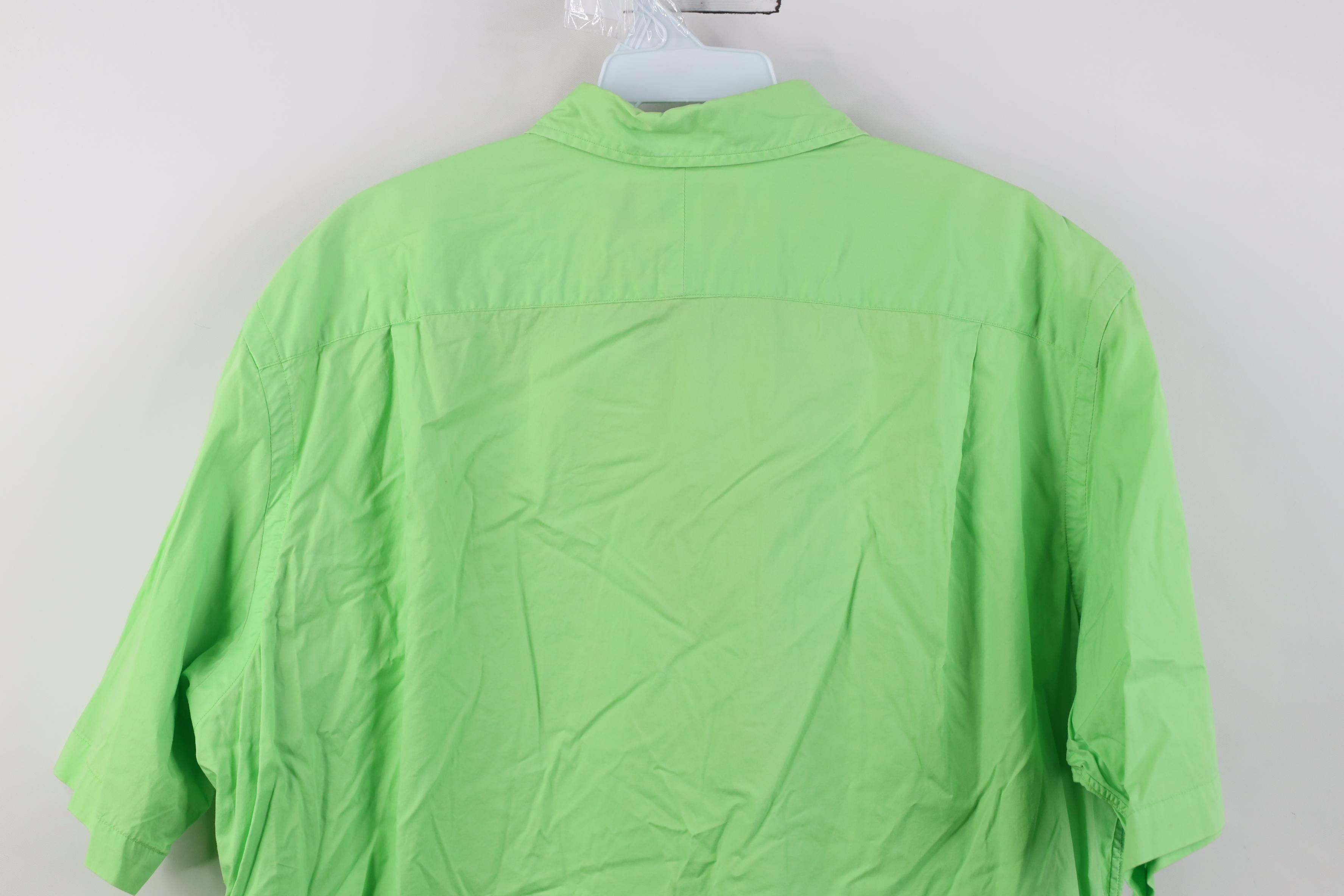 Polo Ralph Lauren Vintage 90s Ralph Lauren Script Collared Button Shirt Lime Size US L / EU 52-54 / 3 - 11 Thumbnail