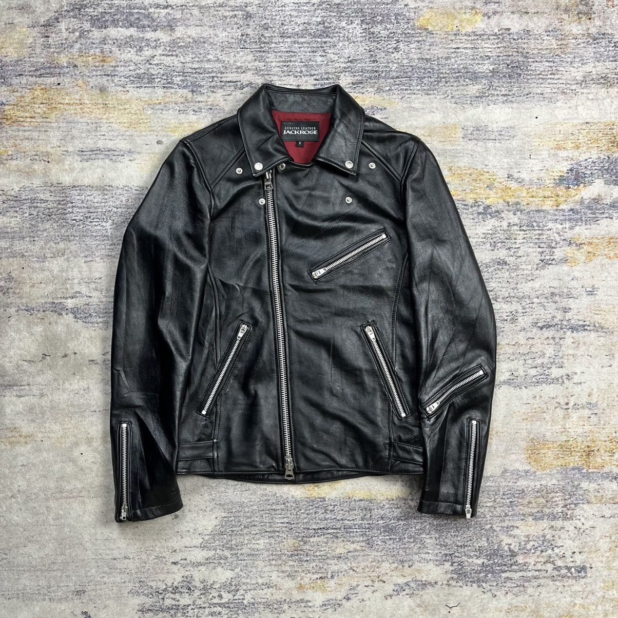 jackrose leather fur jacket riders size4 Jack rose leather jacket