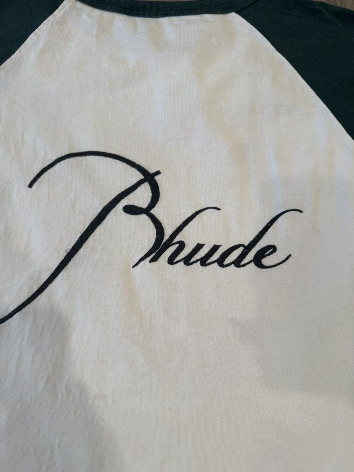 Rhude Rhude white & Green Raglan T-shirt Size US L / EU 52-54 / 3 - 5 Thumbnail