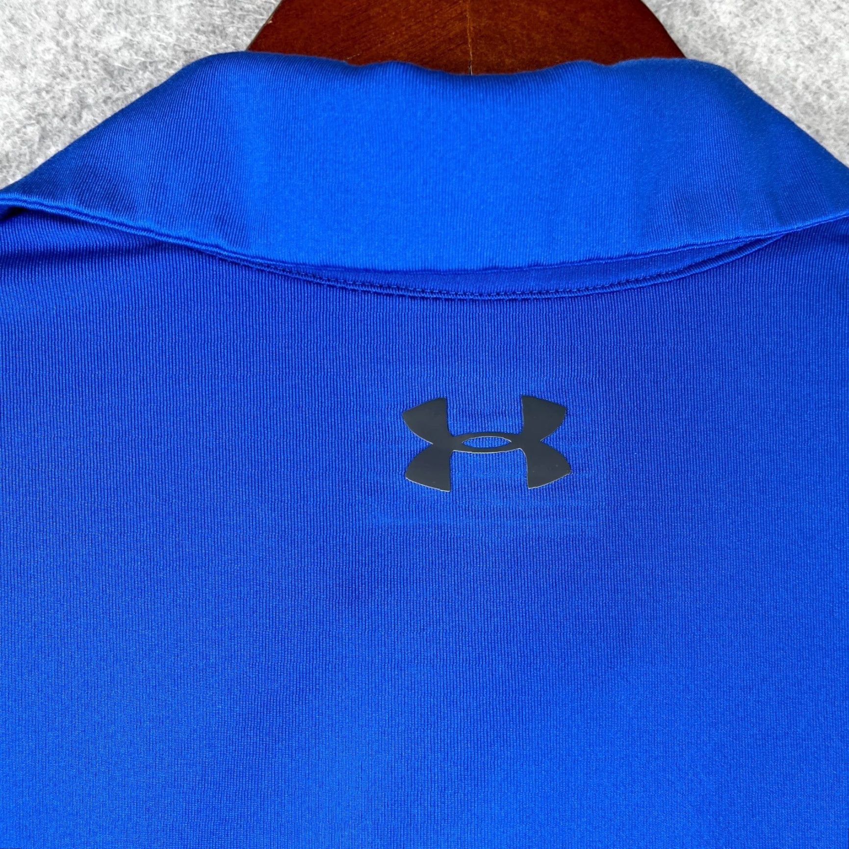 Under Armour Under Armour HeatGear Polo Shirt Mens Large Blue Striped Performance Polo Shirt Regular Fit Sports Golf Shirts Size US L / EU 52-54 / 3 - 7 Thumbnail