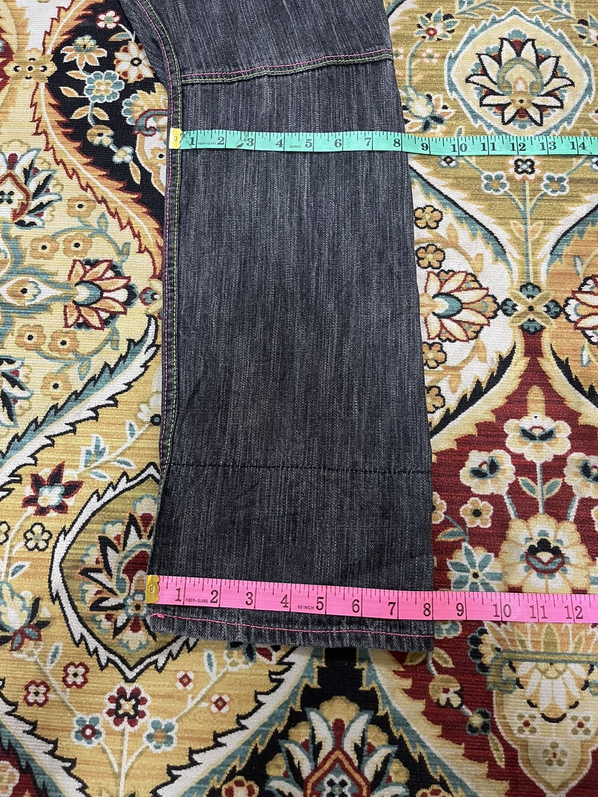 Vintage Japanese Adjustable Curved Leg Distress Denim Vintage Jeans Size US 30 / EU 46 - 14 Thumbnail