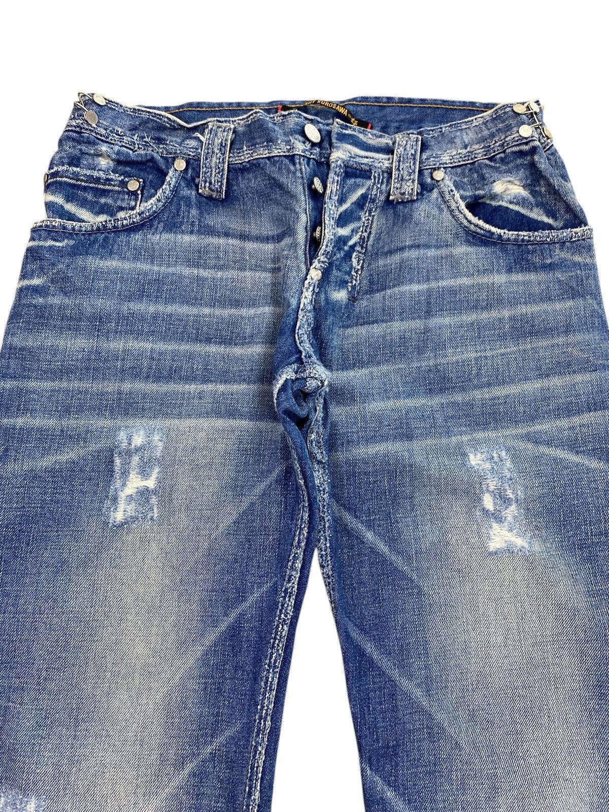 Takeshy Kurosawa Takeshy Kurosawa Brand Whiskers Faded Wash Ripped Jeans Size US 30 / EU 46 - 2 Thumbnail