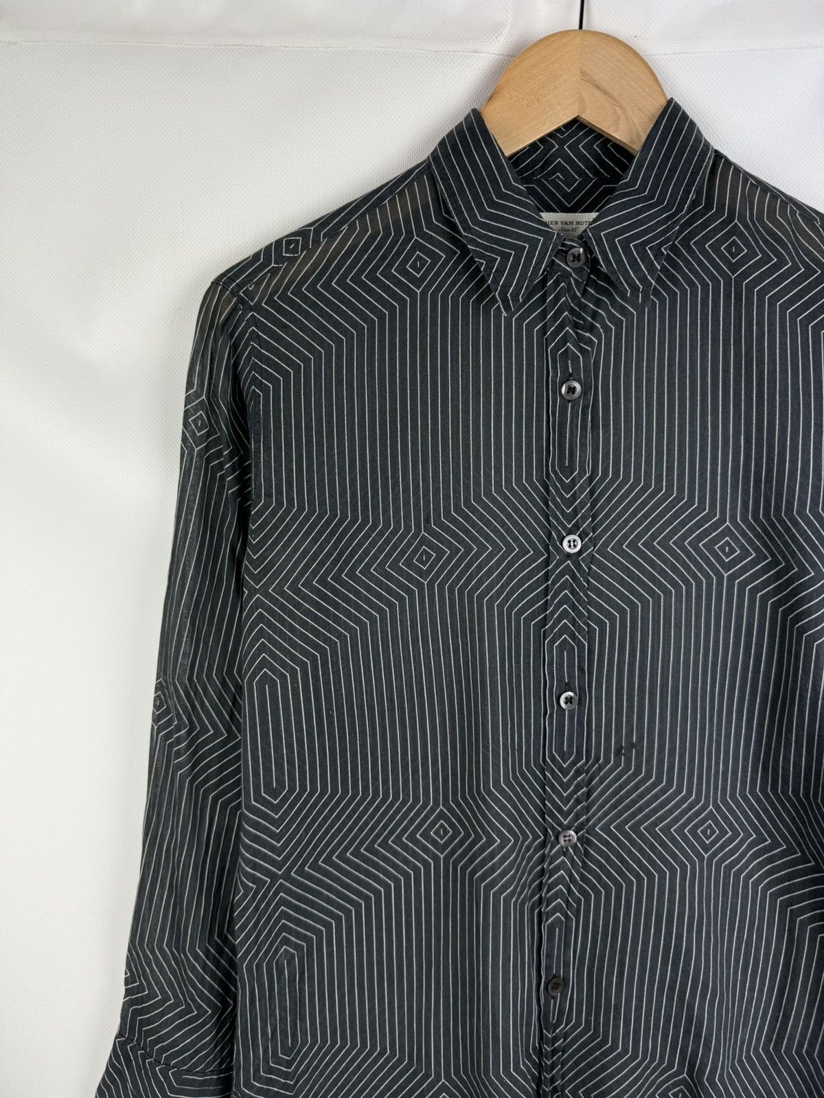Dries Van Noten Dries Van Noten Geometric Patter Long Sleeve Shirt Dress Size XS / US 0-2 / IT 36-38 - 4 Thumbnail