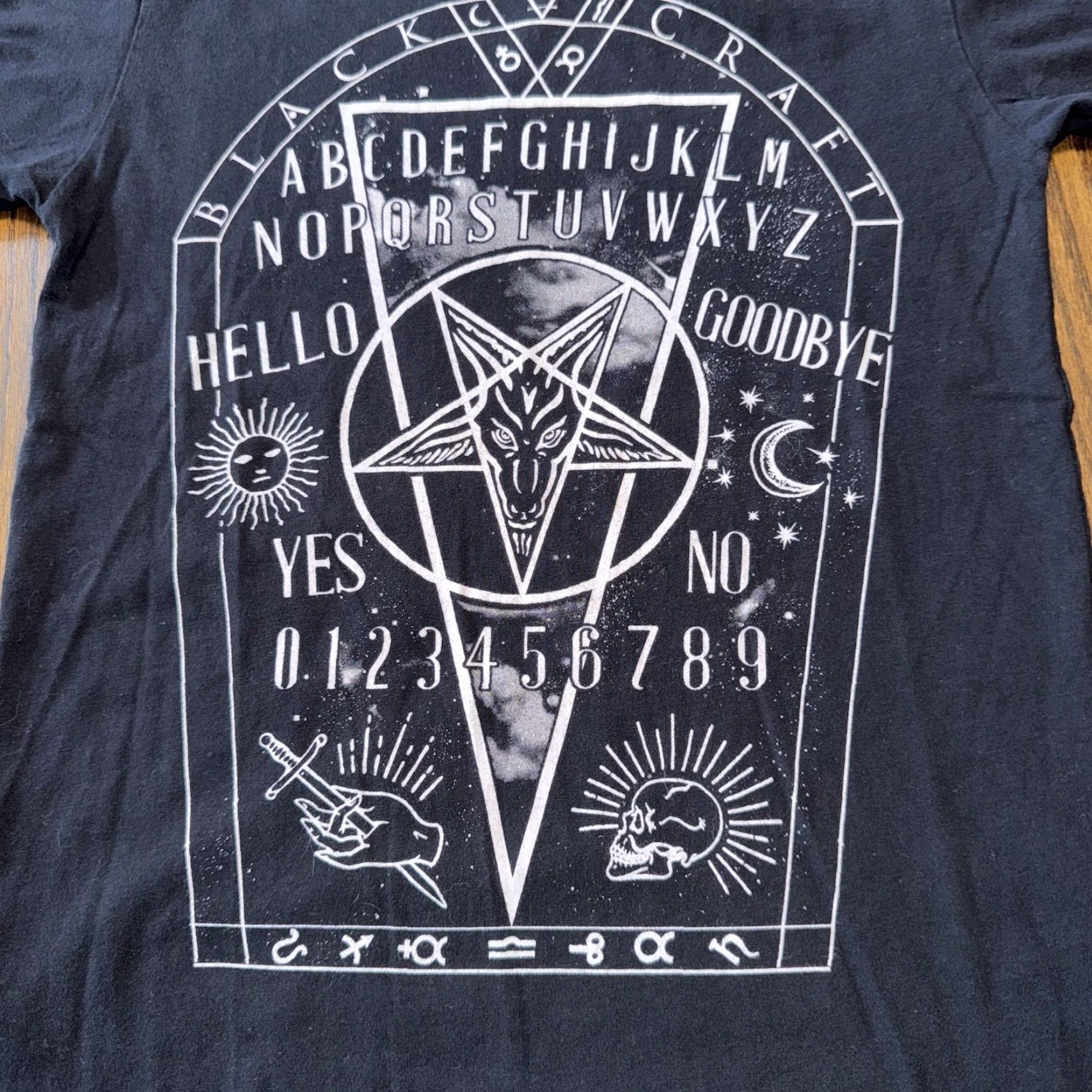 Vintage Blackcraft Cult Shirt Small Black Hello Goodbye Mystical Gameboard Goth Punk Gothic Horror Skull Mens Size US S / EU 44-46 / 1 - 2 Thumbnail