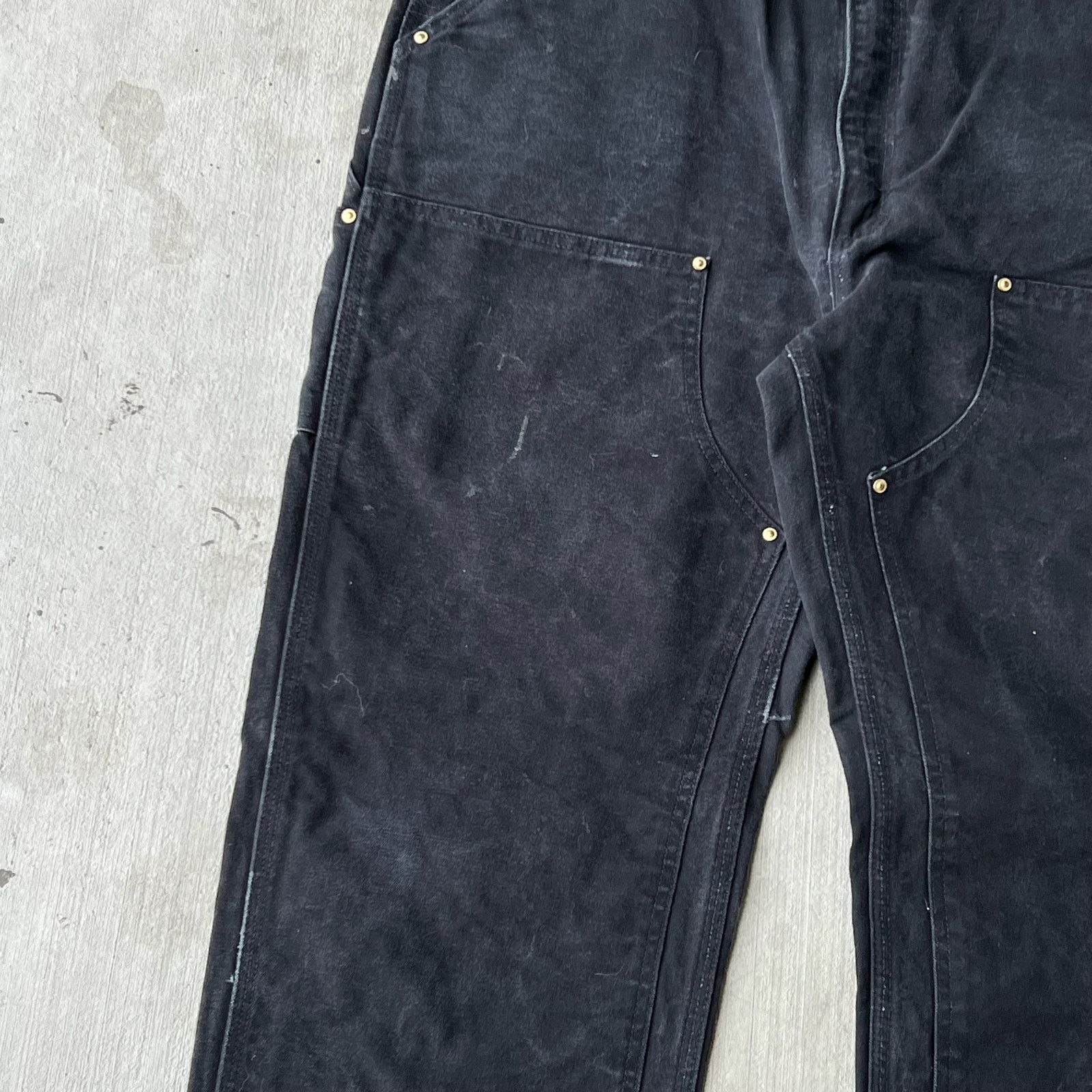 Carhartt × Vintage Carhartt black double knee work wear carpenter pants Size US 37 - 3 Thumbnail