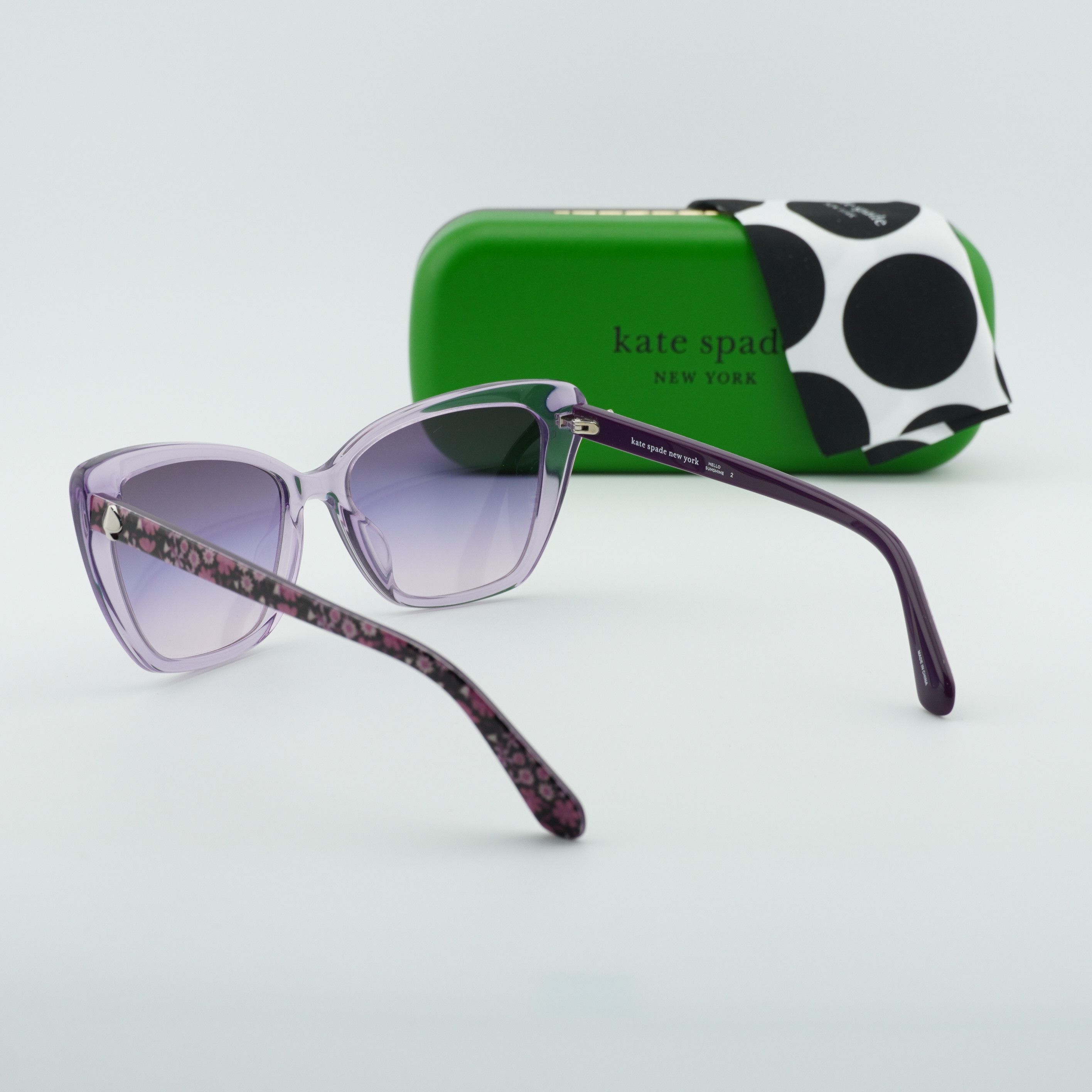 Kate Spade Kate Spade LUCCA/G/S 0789 I4 Sunglasses Lilac Cat Eye Frame Size ONE SIZE - 10 Thumbnail