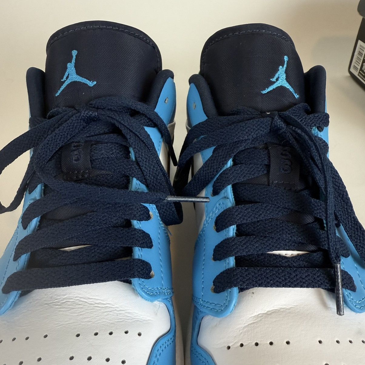 Jordan Brand × Nike Size 10.5-Jordan 1 Low UNC 2021 University Blue/ White. Size US 10.5 / EU 43-44 - 10 Thumbnail